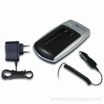 Slim Camera Battery Charger with 3-in-1 Charger Kit Design, Suitable for JVC